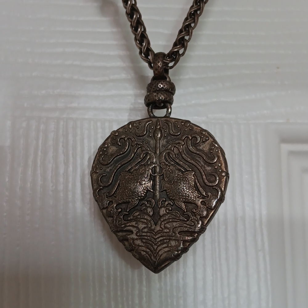 Lucky Bordeaux Teardrop Heart Pendant Necklace - Women Jewelry,Boho - Picture 4 of 7